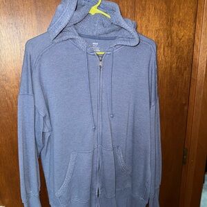 Aerie Women's Blue Zip-Up Sweater